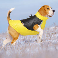 Winter Warm Pet Vest Jacket Water-resistant Reflective Padded Coat Puppy Dog Clothes Yellow