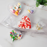 20Pcs Clear Fillable Christmas Hanging Ornaments Heart Shape Baubles Wedding Favours Xmas Decoration