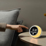 Multifunctional Kids Alarm Clock with Atmosphere Lights Bluetooth Speaker Nap Sleep Timer