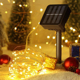 8 Modes Solar Fairy Lights 300LEDs String Light for Outside Garden Yard Decor Warm Light