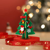 5Pcs Felt Christmas Tree DIY Set Felt Xmas Tree with Detachable Ornaments Home Holiday Decorations Style 2