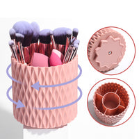 18Pcs Makeup Brush Set Foundation Powder Cosmetics Brushes with Makeup Sponge and Rotating Organizer Style 1