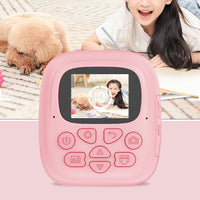 1080P HD Instant Printing Camera Selfie Video Camera for Kids Pink