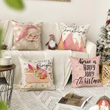 4Pcs Christmas Pillowcase Sofa Home Bedroom Decoration Pillow Covers