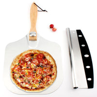 3Pcs Set Pizza Peel Aluminum Pizza Spatula for Dough Bread Pastry