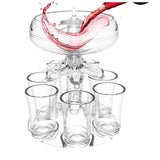 Drink Shot Dispenser with 6 Shot Glasses Set Drinking Game Party Supplies