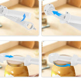 Retractable Jar Opener Magnetic Bottle Opener Can Opener Kitchen Gadgets for Weak Hands Beige