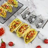 Set of 4Pcs Stainless Steel Taco Holder Taco Stand Taco Plate