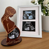 Pregnant Ultrasound Picture Frame Expecting Mom Sonogram Picture Frame Brown