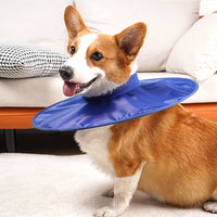 Adjustable Pet Dog E Collar Breathable Dog Cone Recovery Collar Blue