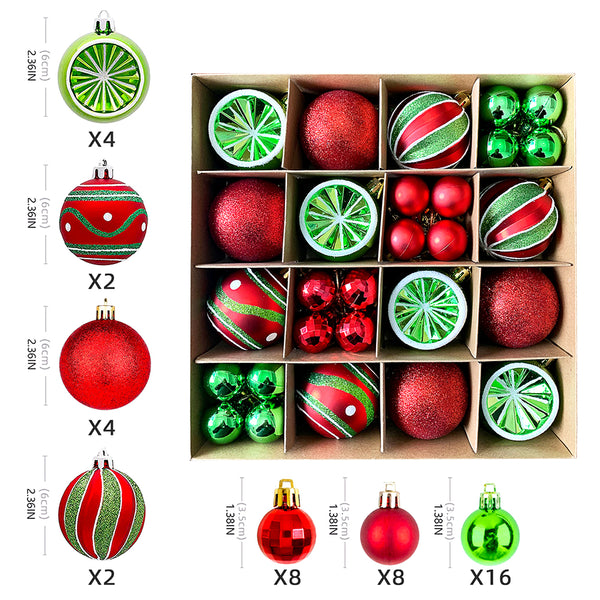 Christmas Ball Ornaments Christmas Tree Decoration Ball Box Gift Glittering Funny Party Decor Style 2