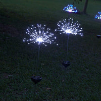 2Pcs Solar Powered Garden Light DIY Decorative LED Lights Home Yard Pathway Decor White