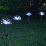 2Pcs Solar Powered Garden Light DIY Decorative LED Lights Home Yard Pathway Decor White