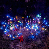 2Pcs Solar Powered Garden Light DIY Decorative LED Lights Home Yard Pathway Decor Multicolour