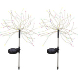 2Pcs Solar Powered Garden Light DIY Decorative LED Lights Home Yard Pathway Decor Multicolour