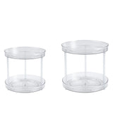 2-Tier Lazy Susan Turntable Spice Rack Cabinet Storage Tray Organizer for Kitchen Countertop