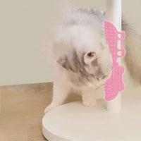 Silicone Pet Tickling Artifact CatsTickling Comb Cat Corner Brush Pet Itch Tool Pink