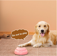 Pet Communication Speaking Buttons Pre-Recorded Talking Button for Pet Training Pink