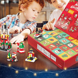 24 Days Christmas Advent Calendar Countdown Calendar Kids Christmas Building Blocks Playsets Blind Box Xmas Gift Style 1