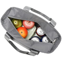 Insulated Lunch Bag Leakproof Lunch Tote Bag with Removable Shoulder Strap for Work Picnic Hiking Gray