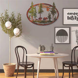 Retro Animal Forest Metal Wall Art Decor Wall Sculpture Office Home Wall Decorations Style 2