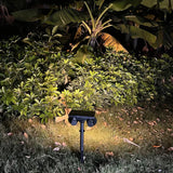 Solar Motion Sensor Spot Light Outdoor Solar LED Wall Light for Yard Garden Walkway Warm White