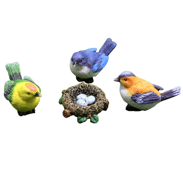 Miniature Mini Birds Statue Decoration Fairy Garden Resin Craft