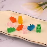 4Pcs Mini 50-Bears Silicone Mould Chocolate Fondant Gummy Animal Jelly Ice Cube Mold with 2 Droppers