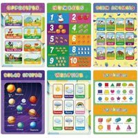 16 Pieces Educational Preschool Posters for Toddlers Kids