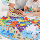 70Pcs World Map Jigsaw World Geography Puzzle Kid Toy