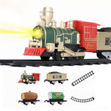 Electric Train Toy Set Classical Steam Train with Light and Sound Christmas Toy for Kids Style 3