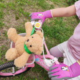 Pair of Kids Gardening Gloves Childrens Yard Work Gloves Latex Coated Garden Gloves Pink