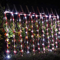 22M 200LED Solar Candy Cane Rope Light Garden Patio Deck Party Xmas Decorations White