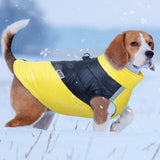 Winter Warm Pet Vest Jacket Water-resistant Reflective Padded Coat Puppy Dog Clothes Yellow