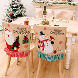 2Pcs Christmas Chair Back Cover Dining Chair Covers for Holiday Party Home Decor