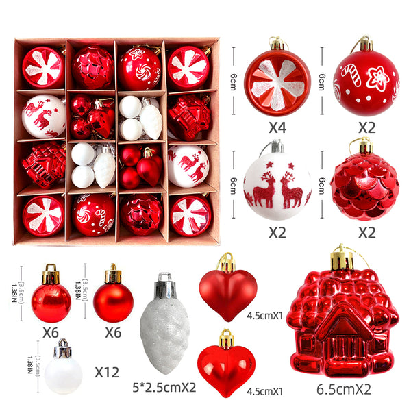 Christmas Ball Ornaments Christmas Tree Decoration Ball Box Gift Glittering Funny Party Decor Style 1