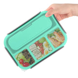 4 Compartments Bento Lunch Box Food Storage Containers Green