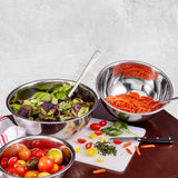 5Pcs Set Mixing Bowl with Scale Stainless Steel Nesting Whisking Bowl for Food Salad Prep