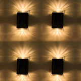 4Pcs Solar Powered Wall Lights Water-Resistant Garden Door Fence Decorative Lights - Warm