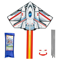 Large Kite with Tail Easy to Assemble Beach Kite for Family Activities Outdoor Games Style 2