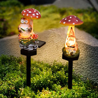 2Pcs Solar Mushroom Light Garden Decorative Stake Light Outdoor Ornament Lights