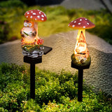 2Pcs Solar Mushroom Light Garden Decorative Stake Light Outdoor Ornament Lights