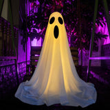 Light Up White Ghost Decoration Standing Ghosts for Halloween Outdoor Yard Patio Lawn Garden