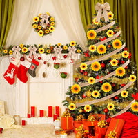 71Pcs Christmas Tree Decoration Kit Sunflower Decoration Christmas Party Decorative Supplies