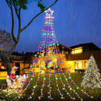 Christmas Decorations Tree Fairy Lights 8 Lighting Modes Waterfall String Lights Yard Party Holiday Decor Multi-color