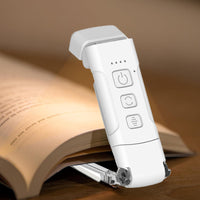 Rechargeable Reading Light with Timer Adjustable Clip-on Bookmark Light White