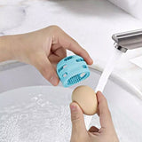 Set of 2Pcs Silicone Egg Cleaning Brush Fresh Egg Scrubber Reusable Egg Washing Tools Blue