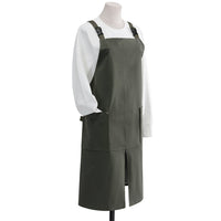 Kitchen Apron with Pockets Chef Apron Adjustable Aprons for Crafting Drawing Dark Green