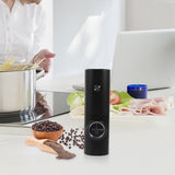 Electric Pepper Grinder Battery Operated Salt Mill Automatic Adjustable Coarseness Peppercorn Grinder