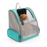 Travel Pet Cat Carrier Backpack Portable Breathable Outdoor Blue